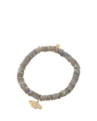 Sydney Evan 14K Diamond Celestial Moth Charm on Labradorite Stretch Bracelet | Thumbnail 1 Sydney Evan 14K Diamond Celestial Moth Charm on Labradorite Stretch Bracelet | Thumbnail 1