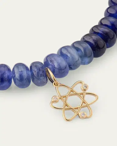Sydney Evan 14K Diamond Cosmos Charm on Sapphire Stretch Bracelet | Thumbnail 3 Sydney Evan 14K Diamond Cosmos Charm on Sapphire Stretch Bracelet | Thumbnail 3