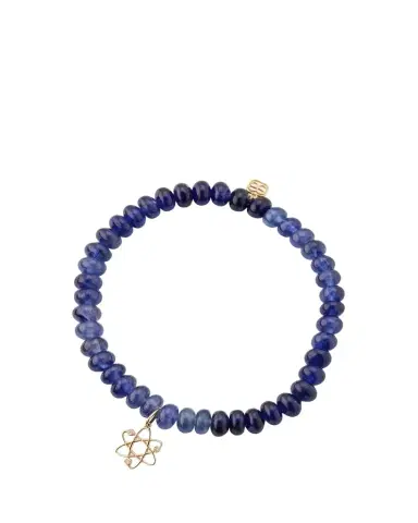 Sydney Evan 14K Diamond Cosmos Charm on Sapphire Stretch Bracelet | Thumbnail 1 Sydney Evan 14K Diamond Cosmos Charm on Sapphire Stretch Bracelet | Thumbnail 1