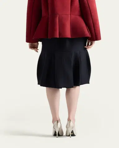 Prada Chevron Pleated Fit-And-Flare Skirt | Thumbnail 3
