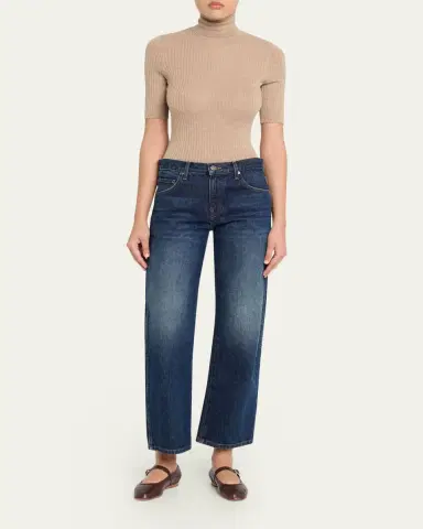Sprwmn Rib-Knit Cashmere Turtleneck Top | Thumbnail 2