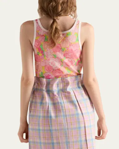 Prada Costina Floral-Print Tank Top | Thumbnail 3 Prada Costina Floral-Print Tank Top | Thumbnail 3
