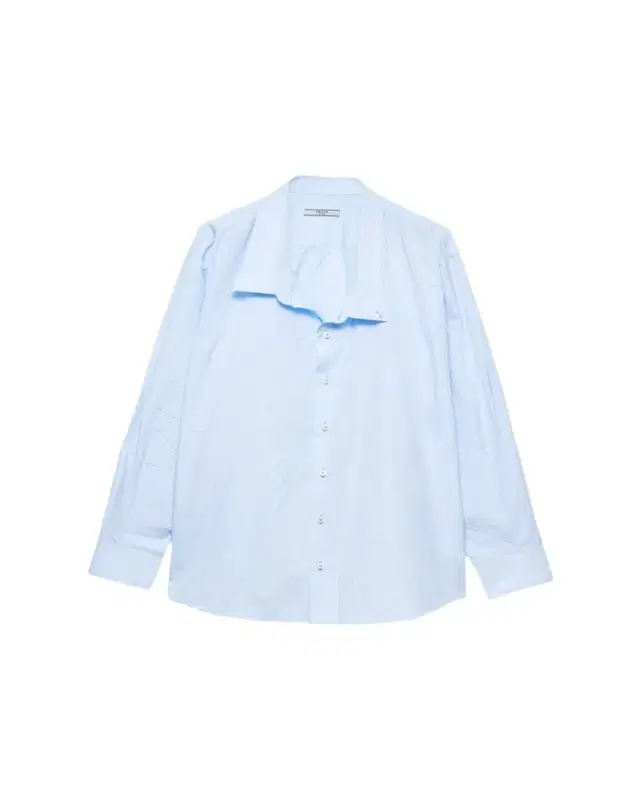 Asymmetric Poplin Button-Down Shirt