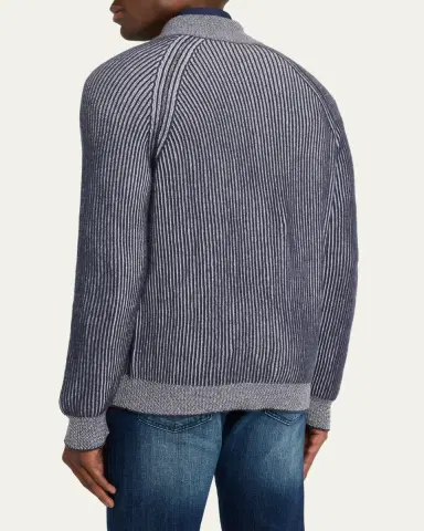 Kiton Men's Cashmere Vanise Half-Zip Sweater | Thumbnail 3 Kiton Men's Cashmere Vanise Half-Zip Sweater | Thumbnail 3