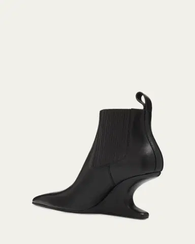 Rick Owens Leather Cantilever-Heel Ankle Boots | Thumbnail 4 Rick Owens Leather Cantilever-Heel Ankle Boots | Thumbnail 4