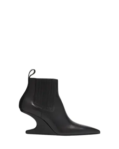 Rick Owens Leather Cantilever-Heel Ankle Boots | Thumbnail 1 Rick Owens Leather Cantilever-Heel Ankle Boots | Thumbnail 1