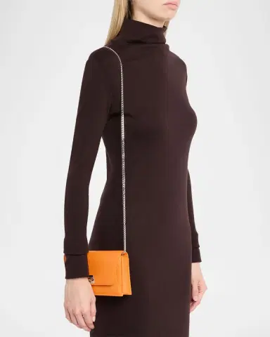Akris Anouk Clutch Bag w/Chain | Thumbnail 6