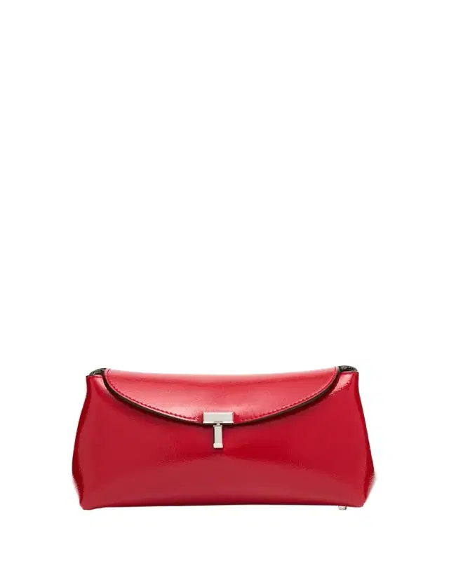 Mini T-Lock Naplack Leather Clutch