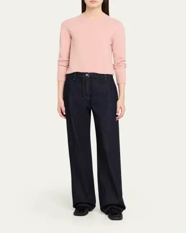 Jil Sander Creased Straight-Leg Denim Trousers | Thumbnail 2 Jil Sander Creased Straight-Leg Denim Trousers | Thumbnail 2