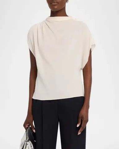 TWP Wish You Would Draped Silk Georgette Blouse | Thumbnail 3 TWP Wish You Would Draped Silk Georgette Blouse | Thumbnail 3