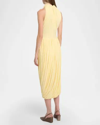 Alaïa Gathered Jersey Midi Dress | Thumbnail 7