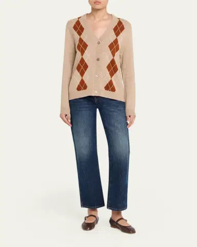 Kule Argyle V-Neck Cardigan | Thumbnail 2 Kule Argyle V-Neck Cardigan | Thumbnail 2