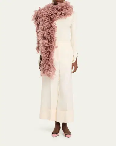 Valentino Garavani Ostrich & Turkey Feather Scarf | Thumbnail 2