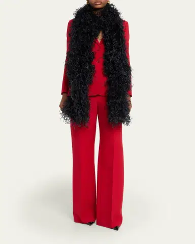 Valentino Garavani Ostrich & Turkey Feather Scarf | Thumbnail 6