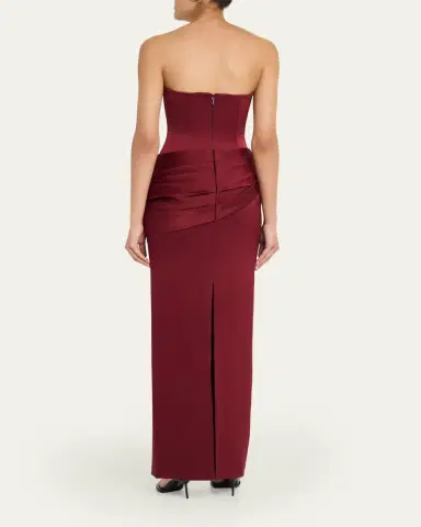 Alex Perry Strapless Corset Draped Column Gown | Thumbnail 8 Alex Perry Strapless Corset Draped Column Gown | Thumbnail 8