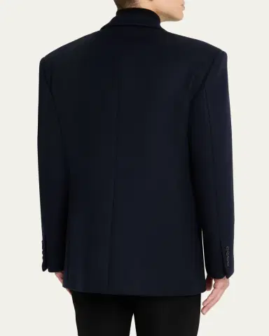 Givenchy Men's Deconstructed Wool Peak-Lapel Sport Jacket | Thumbnail 3 Givenchy Men's Deconstructed Wool Peak-Lapel Sport Jacket | Thumbnail 3