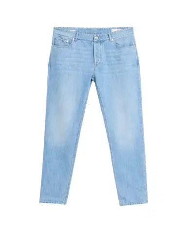 Brunello Cucinelli Men's Traditional Cuffed Jeans | Thumbnail 1 Brunello Cucinelli Men's Traditional Cuffed Jeans | Thumbnail 1