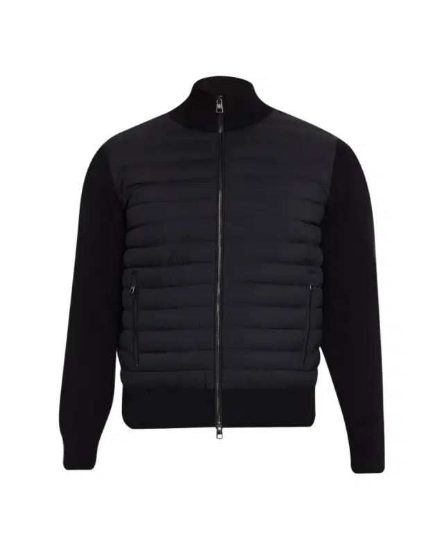 Moncler Men's Padded Crêpe Cotton Full-Zip Cardigan