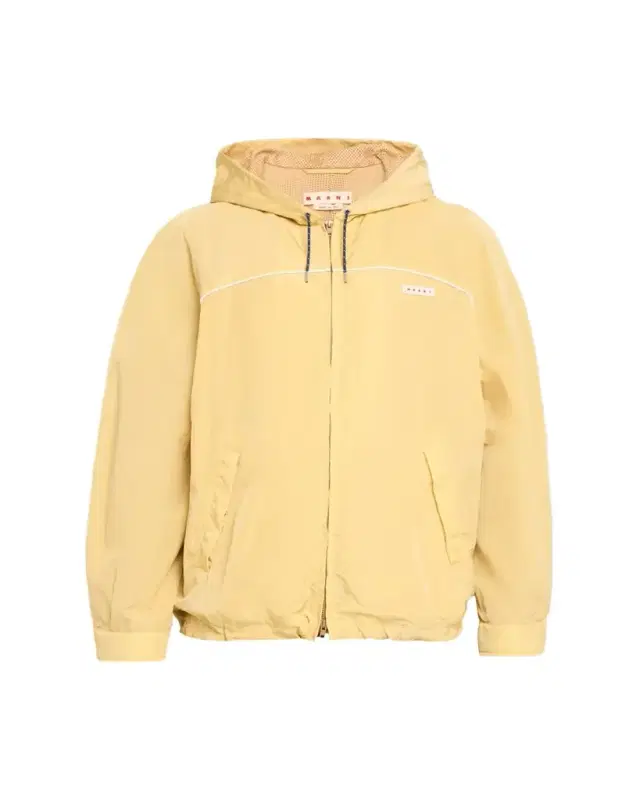 Men's Logo-Patch Crinkled Nylon Hooded Jacket