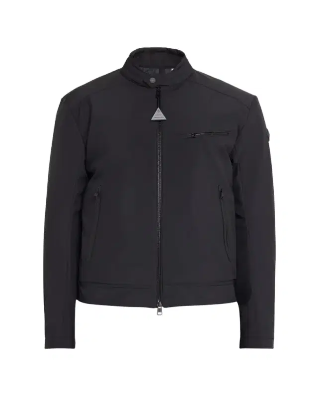 Men's Matte Band Collar Full-Zip Jacket