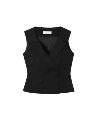 Liberowe Blair Double-Breasted Sleeveless Blazer Top | Thumbnail 1