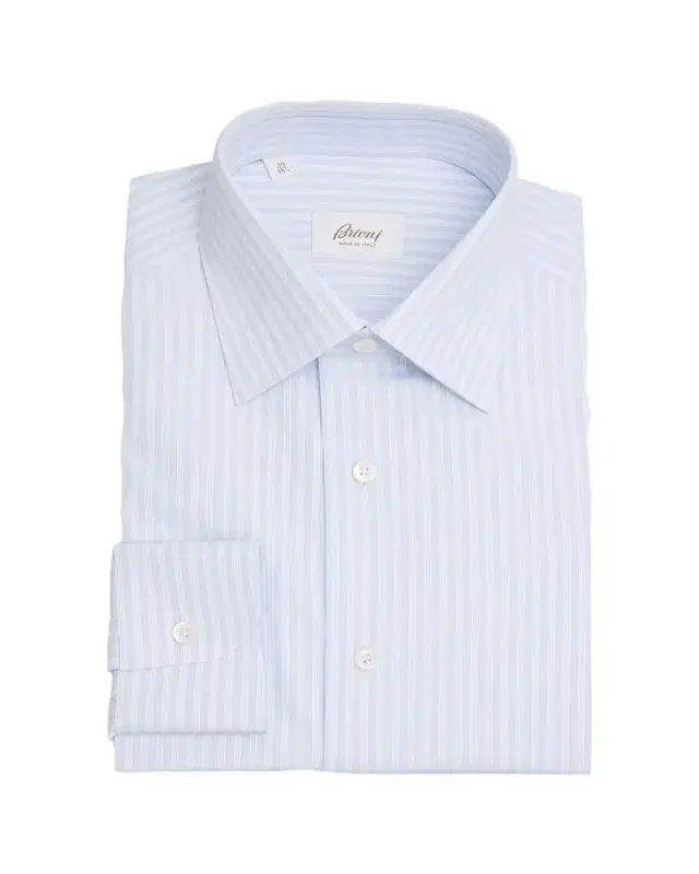 Men's Cotton Multi-Stripe Point-Collar Dress Shirt