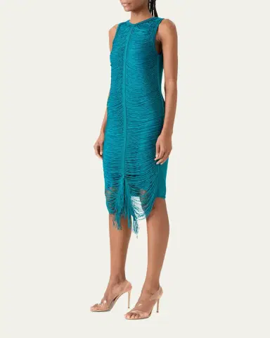 Akris Sleeveless Silk Knit Midi Sheath Dress | Thumbnail 4 Akris Sleeveless Silk Knit Midi Sheath Dress | Thumbnail 4