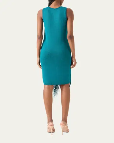 Akris Sleeveless Silk Knit Midi Sheath Dress | Thumbnail 7 Akris Sleeveless Silk Knit Midi Sheath Dress | Thumbnail 7