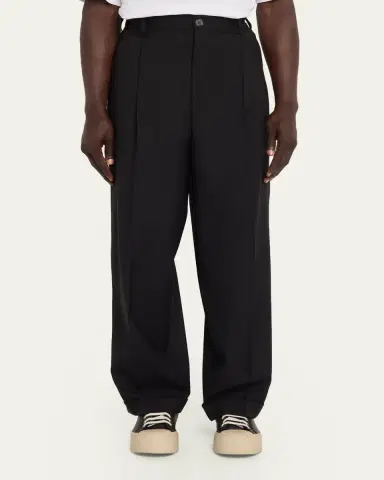 Marni Men's Wool Pleated Wide-Leg Trousers | Thumbnail 4 Marni Men's Wool Pleated Wide-Leg Trousers | Thumbnail 4