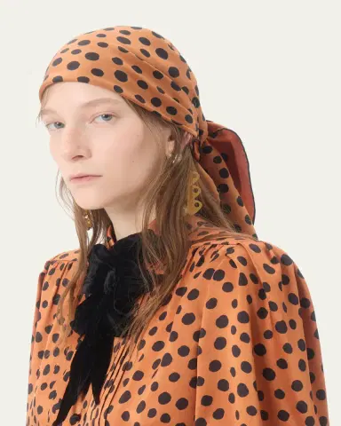 Valentino Garavani Dalmatian Polka-Dot Silk Scarf | Thumbnail 2