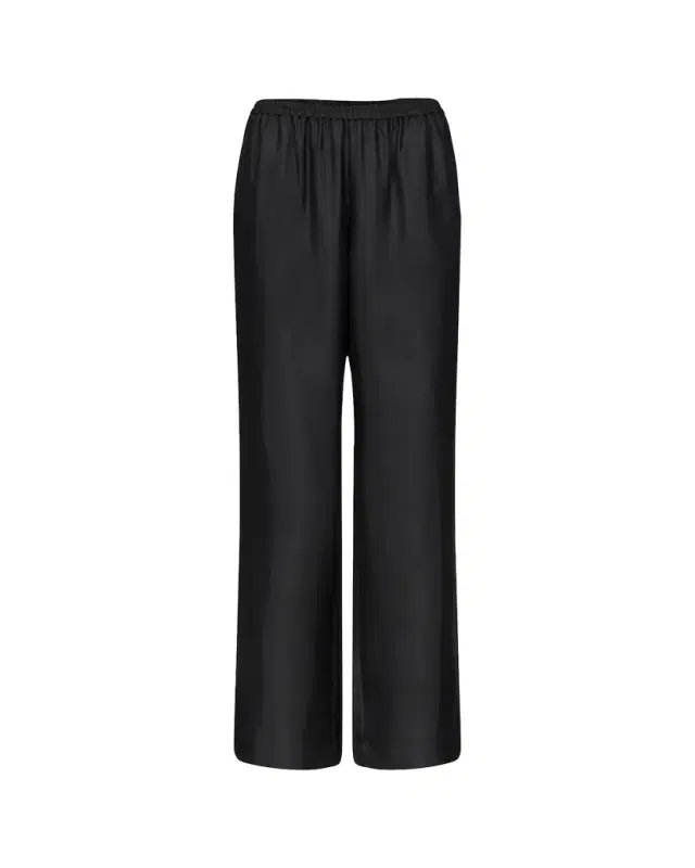 Loulou De Saison Alera Silk Straight-Leg Pull-On Pants