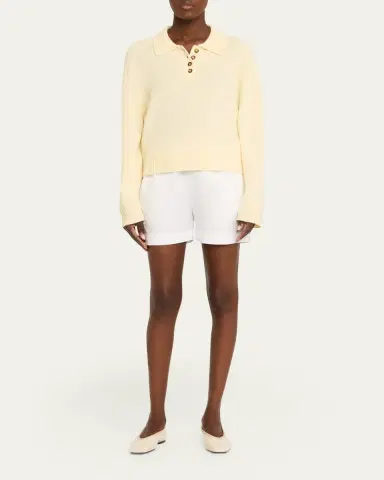 Loulou de Saison Malone Cotton Drawstring Shorts | Thumbnail 2 Loulou de Saison Malone Cotton Drawstring Shorts | Thumbnail 2