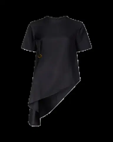 Loulou de Saison Madea Draped Asymmetric Silk Top | Thumbnail 2 Loulou de Saison Madea Draped Asymmetric Silk Top | Thumbnail 2