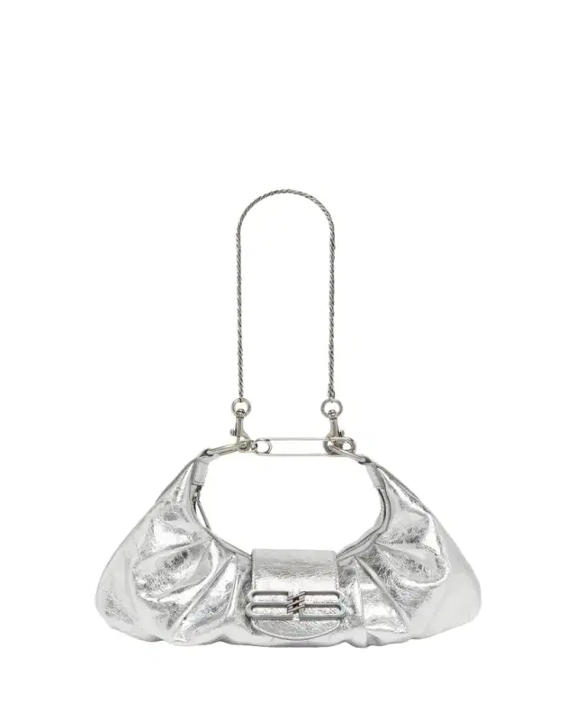 Balenciaga Pamela Small Metallic Leather Shoulder Bag