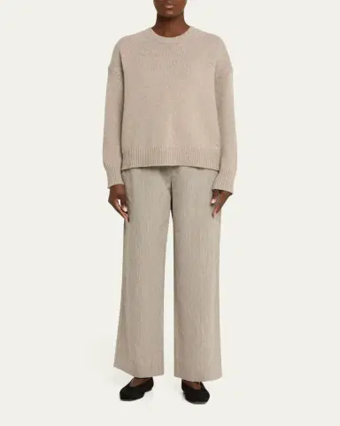 Loulou de Saison Clark Loose Fit Linen-Cotton Pants | Thumbnail 2 Loulou de Saison Clark Loose Fit Linen-Cotton Pants | Thumbnail 2