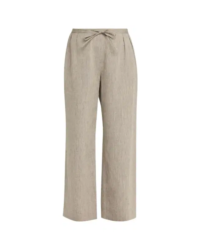 Loulou De Saison Clark Loose Fit Linen-Cotton Pants