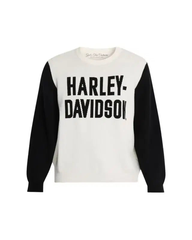 God's True Cashmere x Harley-Davidson Men's Milano Cashmere Logo Sweater