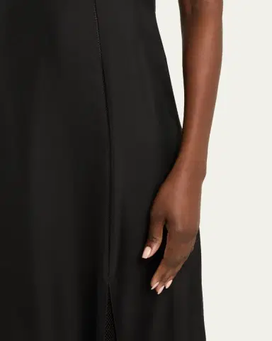 Loulou de Saison Iraka Sleeveless Silk Godet Ankle Dress | Thumbnail 5