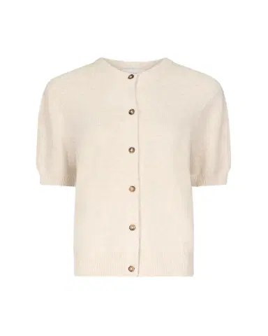 Loulou de Saison Jodi Short-Sleeve Cashmere Cardigan | Thumbnail 1