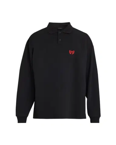 Balenciaga Men's BB-Laurel Oversized Fleece Polo Shirt | Thumbnail 1