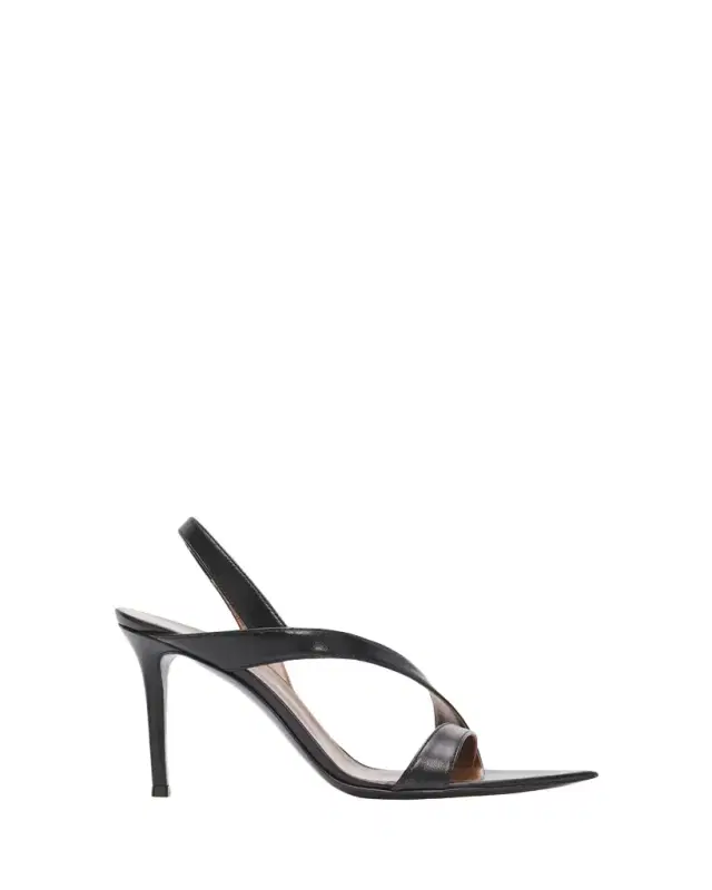 90mm Leather Pointed-Toe Sandals