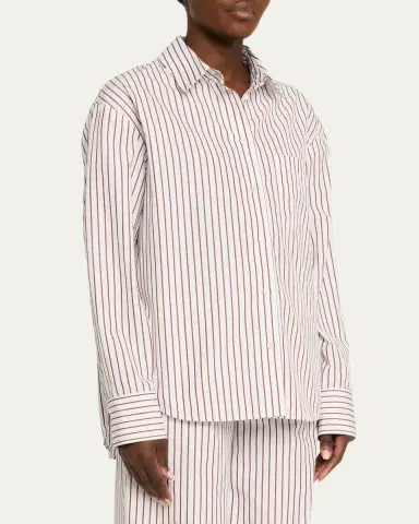 Loulou de Saison Maud Oversized Striped Shirt | Thumbnail 4 Loulou de Saison Maud Oversized Striped Shirt | Thumbnail 4