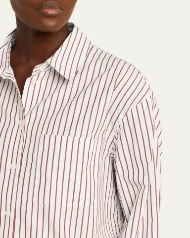 Loulou de Saison Maud Oversized Striped Shirt | Thumbnail 5 Loulou de Saison Maud Oversized Striped Shirt | Thumbnail 5