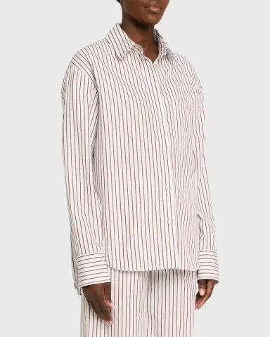 Loulou de Saison Maud Oversized Striped Shirt | Thumbnail 8 Loulou de Saison Maud Oversized Striped Shirt | Thumbnail 8