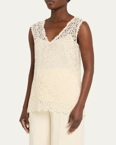 Kiton Cotton Macrame Tank Top | Thumbnail 4