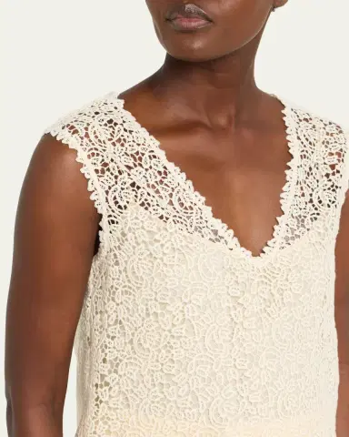 Kiton Cotton Macrame Tank Top | Thumbnail 5