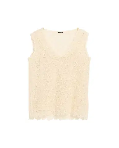 Kiton Cotton Macrame Tank Top | Thumbnail 1