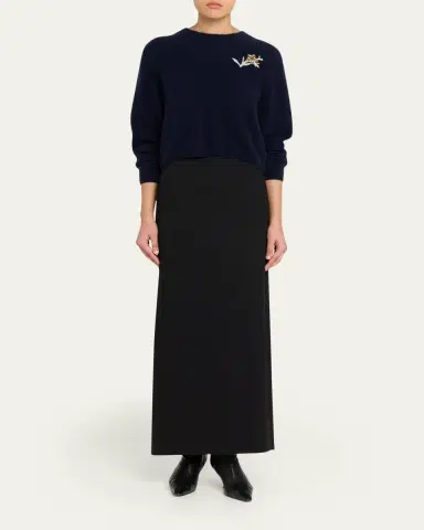 Markarian Romy Floral Embellished Cashmere-Silk Sweater | Thumbnail 2 Markarian Romy Floral Embellished Cashmere-Silk Sweater | Thumbnail 2
