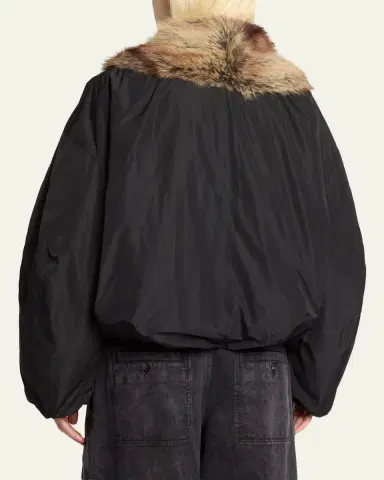 Isabel Marant Charone Short Parka with Faux Fur Lining | Thumbnail 3 Isabel Marant Charone Short Parka with Faux Fur Lining | Thumbnail 3