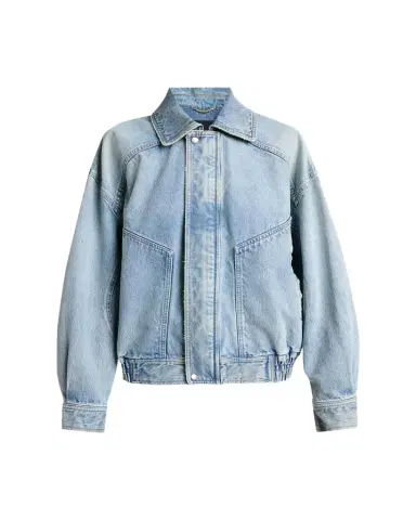 Saint Laurent Oversized Denim Zip Shirt Jacket | Thumbnail 1 Saint Laurent Oversized Denim Zip Shirt Jacket | Thumbnail 1